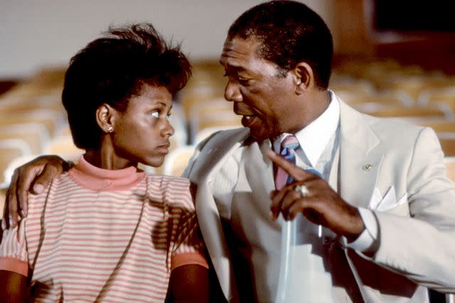 Warner Bros./courtesy Everett Collection Karen Malina White and Morgan Freeman in 'Lean on Me'