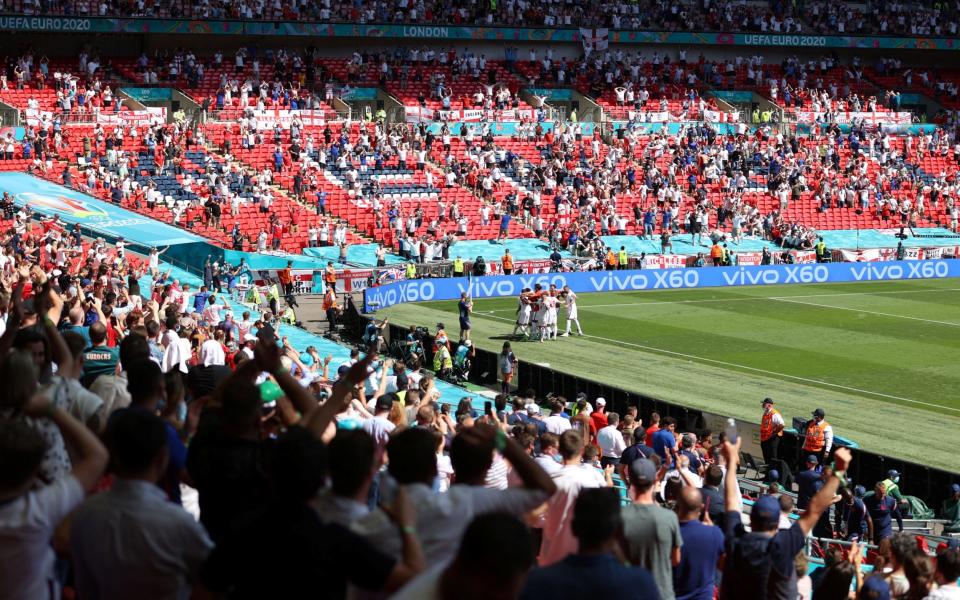 Fans inside Wembley - REUTERS