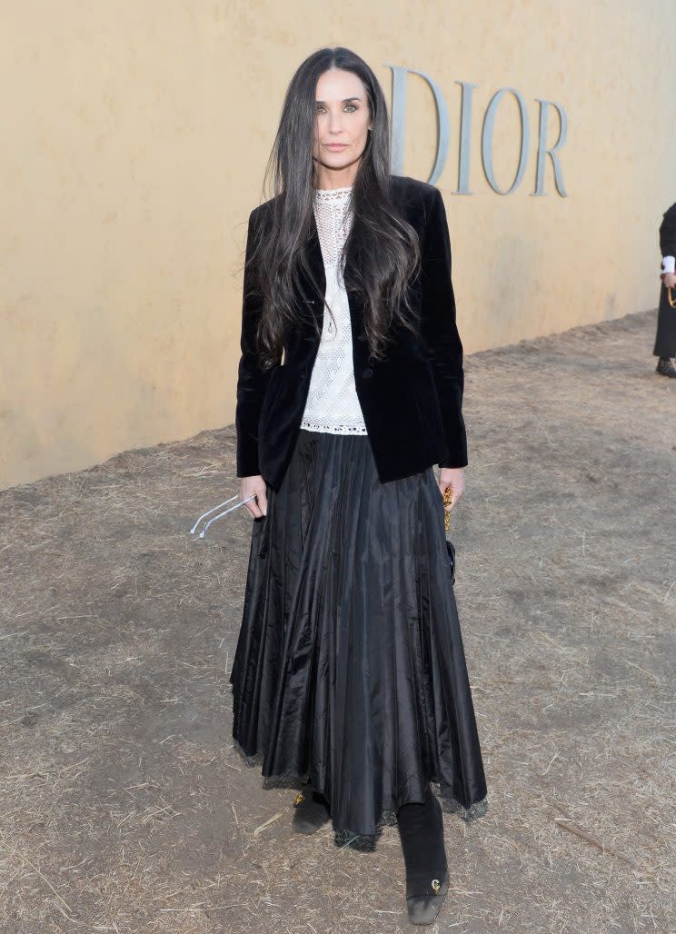 Moore attended the Dior cruise presentation in Calabasas, Calif. (Photo: Getty Images)