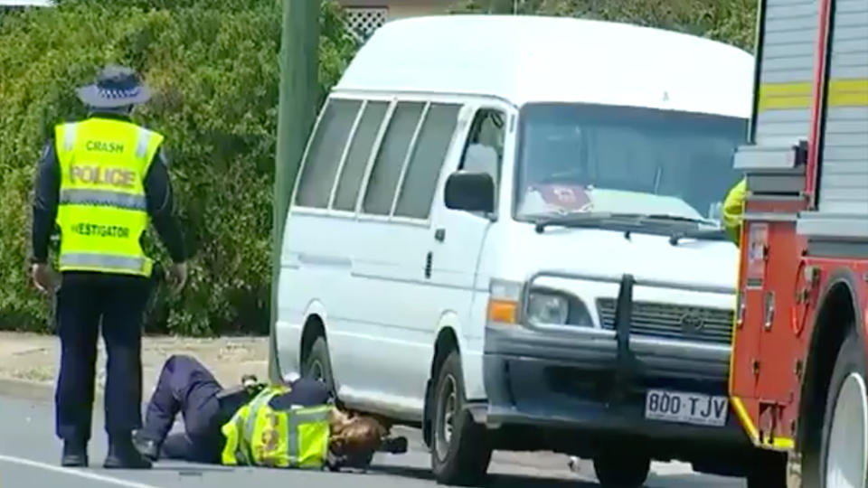 A nine-year-old boy has died after being struck by a van in Laidley, west of Brisbane.