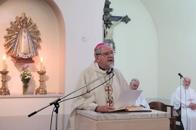 El obispo de la Diócesis de San Isidro, Oscar Ojea, en la apertura de la asamblea plenaria del Episcopado