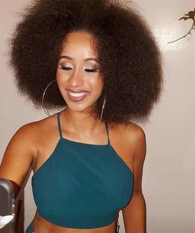 Cardi B/Instagram Cardi B shows her real hair