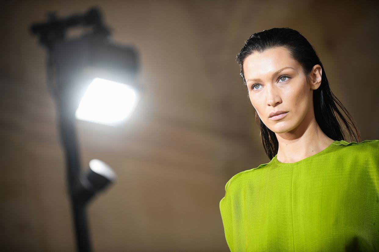 Bella Hadid talks morning anxiety in new TikTok. (Photo: JULIEN DE ROSA / AFP) (Photo by JULIEN DE ROSA/AFP via Getty Images)