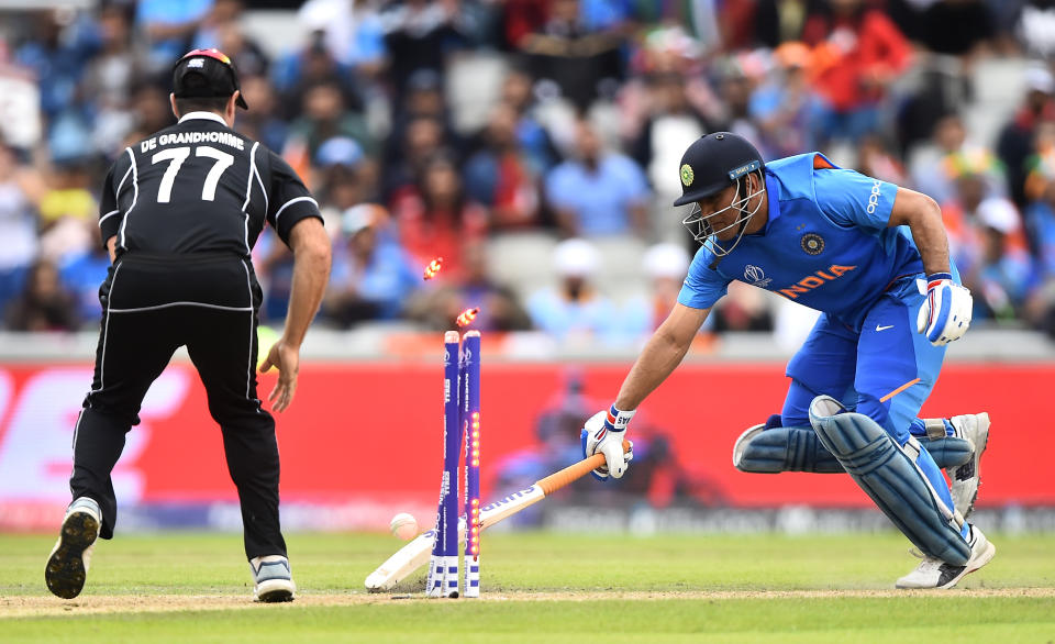 #9. Dhoni runs India out at the World Cup