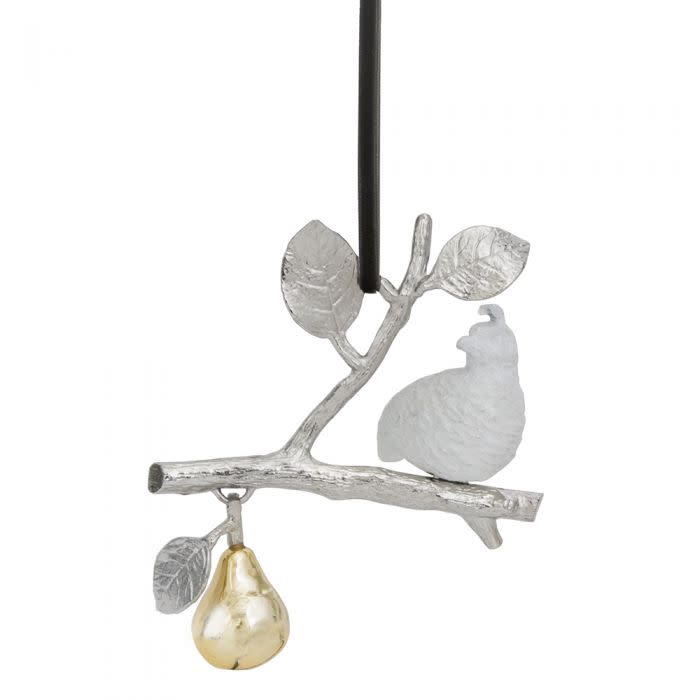 <p><a href="https://www.michaelaram.com/partridge-in-a-pear-tree-ornament.html" rel="nofollow noopener" target="_blank" data-ylk="slk:Shop Now;elm:context_link;itc:0;sec:content-canvas" class="link rapid-noclick-resp">Shop Now</a></p><p>Partridge in a Pear Tree Ornament</p><p>michaelaram.com</p><p>$60.00</p>