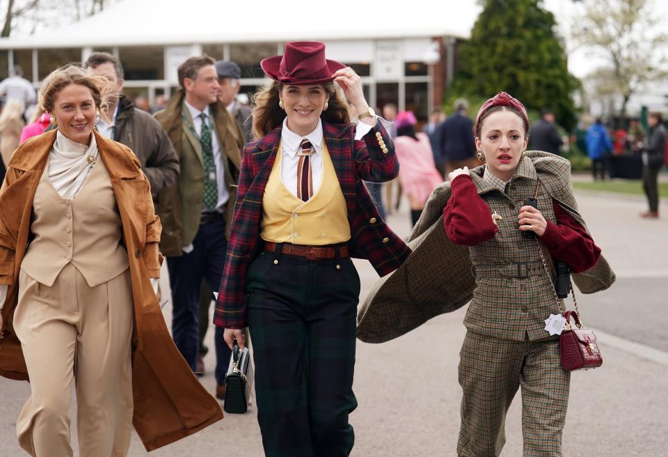 Racegoers arriving on day two of the 2024 Cheltenham Festival at Cheltenham Racecourse. Picture date: Wednesday March 13, 2024.