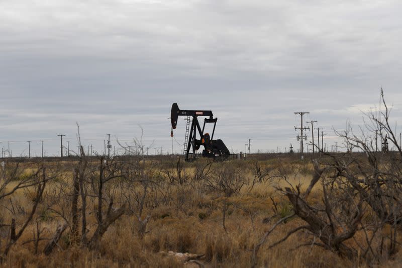 FILE PHOTO: A pump jack operates in the Permian Basin oil and natural gas production area near Odessa