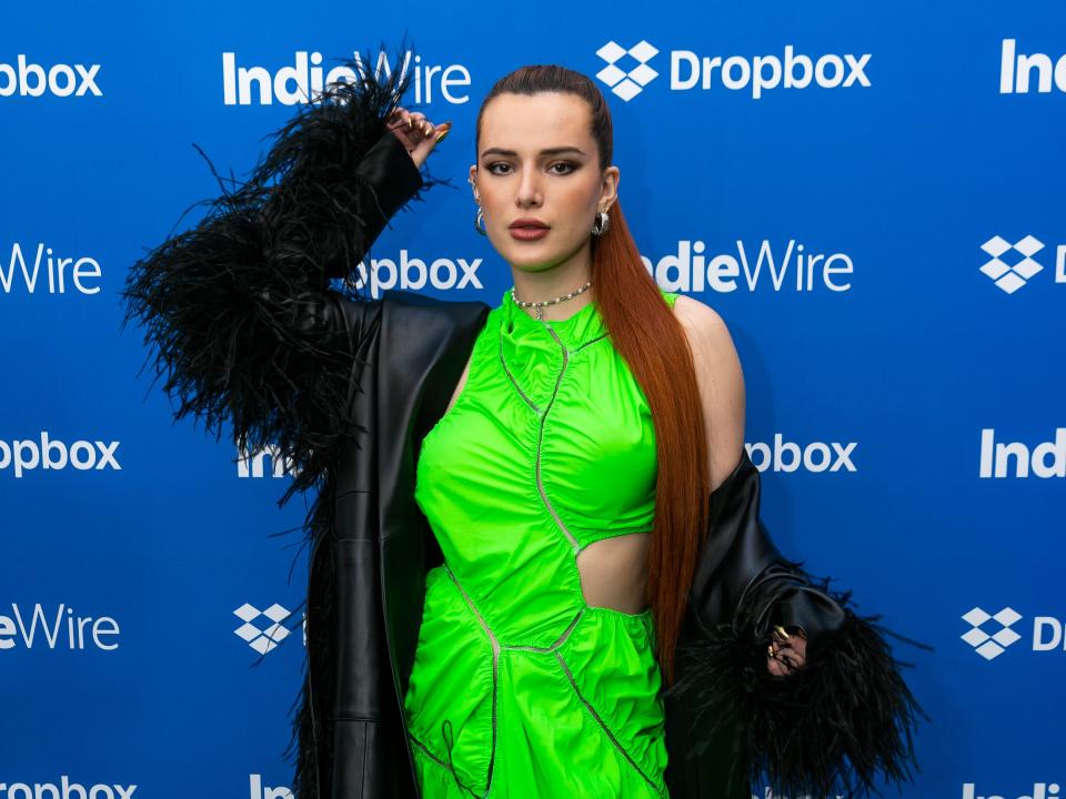 Bella Thorne at the IndieWire Sundance Studio, Presented by Dropbox on January 23, 2023.