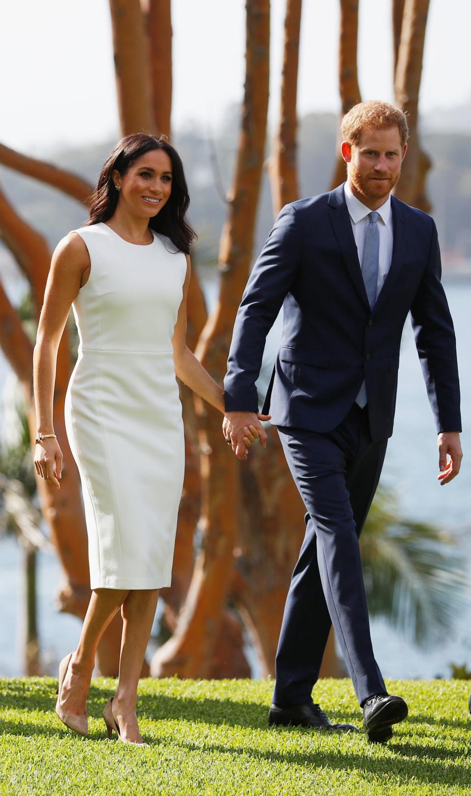 On the first day of her and Prince Harry's royal tour of Australia, Meghan Markle honored Princess Diana by wearing her jewelry.