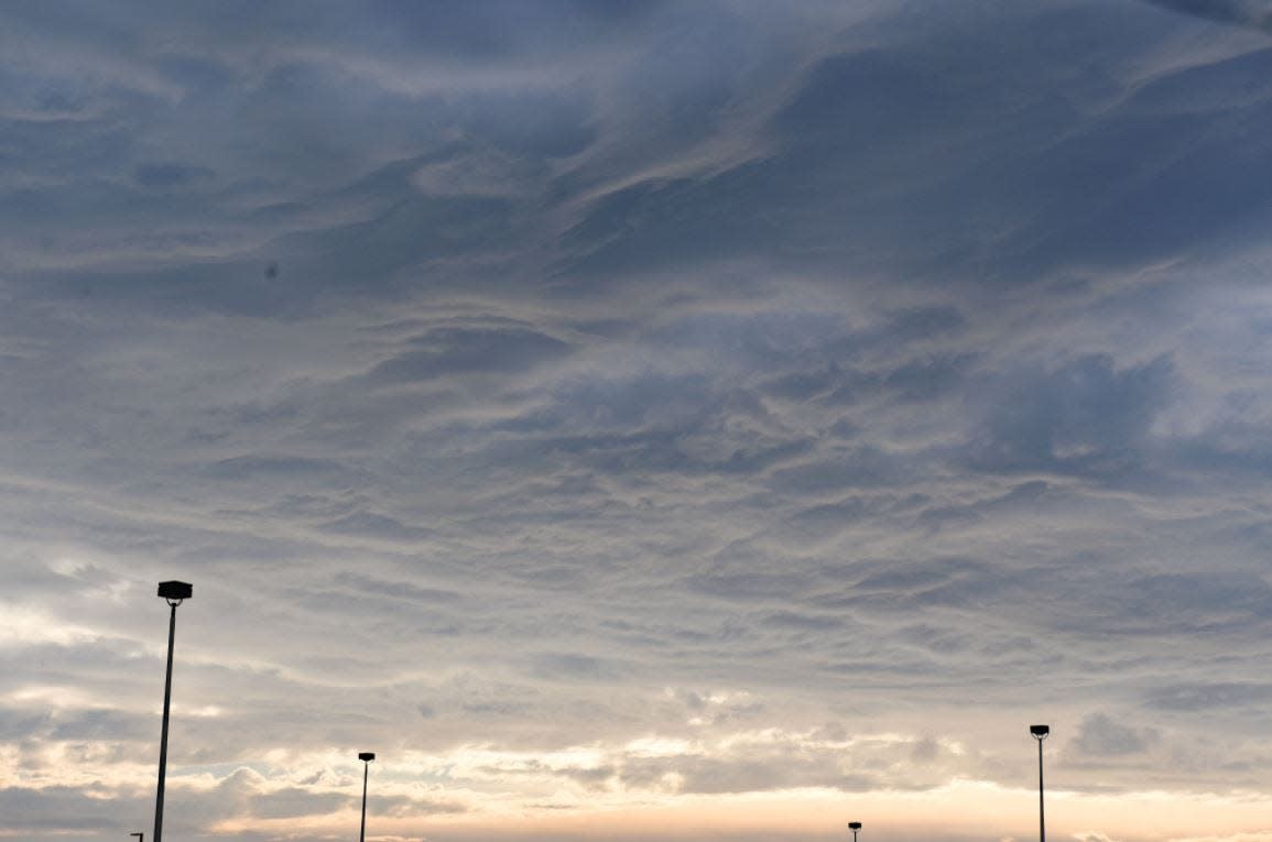 Clouds roll into Sioux Falls on Wednesday night ahead of a storm system on Dec. 15.