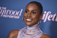 Issa Rae arrives at The Hollywood Reporter's Women in Entertainment Gala on Wednesday, Dec. 7, 2022, at Fairmont Century Plaza in Los Angeles. (Photo by Jordan Strauss/Invision/AP)