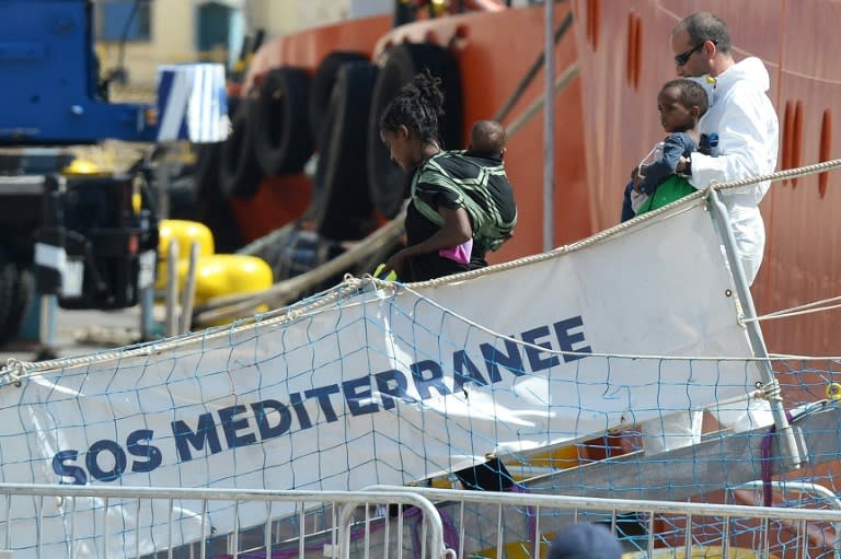 Dozens of children had been onboard the ship, rescued while trying to cross from Libya