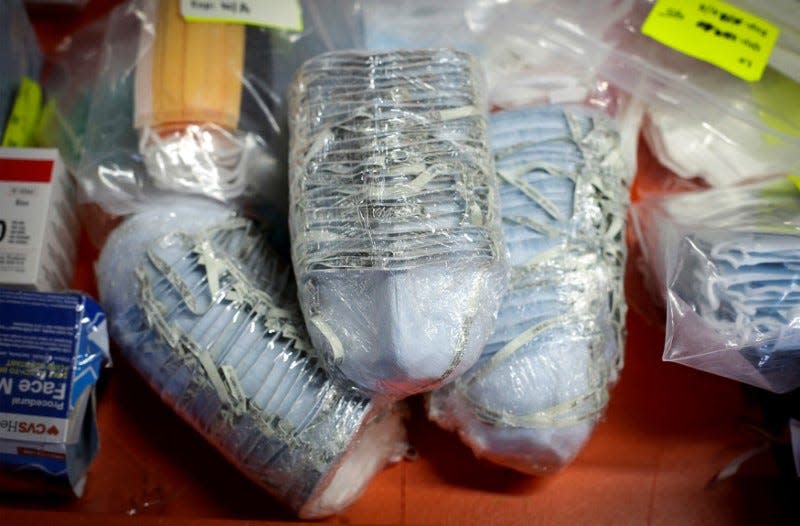 N95 masks are prepared to be shipped at the Afya Warehouse, a non-profit medical supply recovery organization, during the outbreak of coronavirus disease (COVID-19) in Yonkers, New York, U.S. March 25, 2020. REUTERS/Lila Engelbrecht