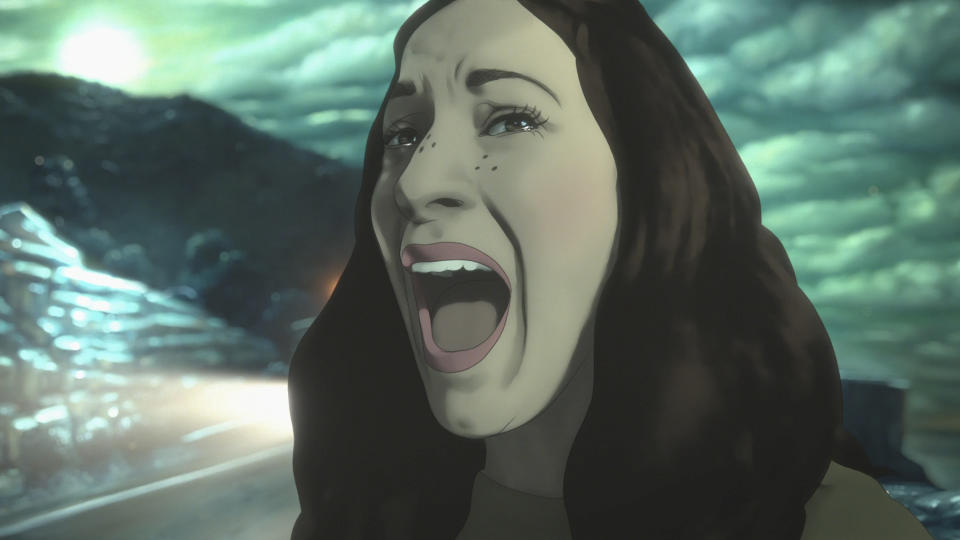 Animated woman screaming