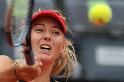 Maria Sharapova at the WTA Rome Tennis Masters on May 20. Sharapova and Serena Williams, are the form players going into the climax of the claycourt season at the French Open