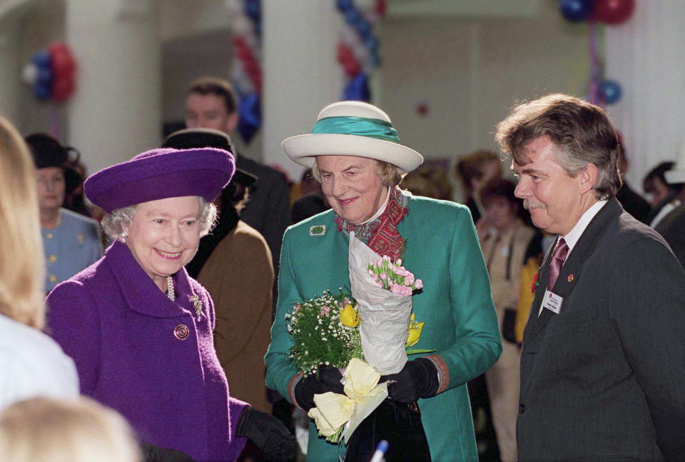 The Queen And Her Lady-in-waiting The Duchess Of Grafton At The Princess Of Wales Hospital