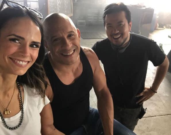 馮迪索、林詣彬和喬丹娜布魯斯特一起直播。（圖／翻攝自《vindiesel》IG）