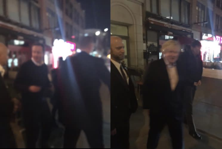 Blurry snaps show the two Old Etonians leaving the Red Rooster in Harlem (Joanna Geary)