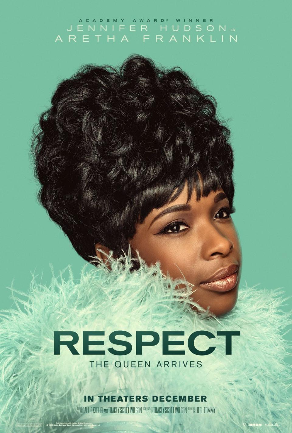 Official movie poster for "Respect," the forthcoming Aretha Franklin biopic starring Jennifer Hudson.