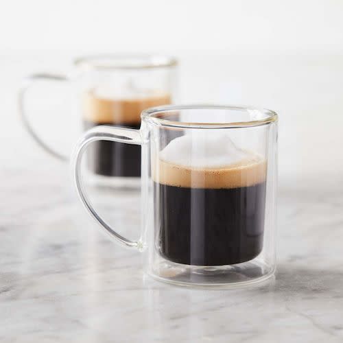 Sur La Table Doppio Double-Wall Cappuccino Glasses, Set of 2