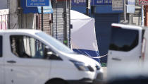 <p>A forensic tent is erected near the scene where a van struck pedestrians in Finsbury Park, north London, Monday, June 19, 2017. (Photo: Alastair Grant/AP) </p>