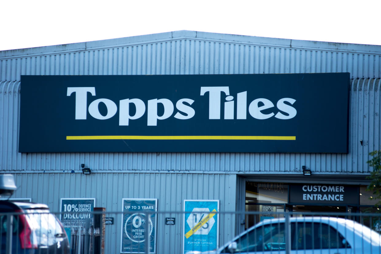 Topps Tiles in Rayleigh, England. (Photo by John Keebls/Getty Images)