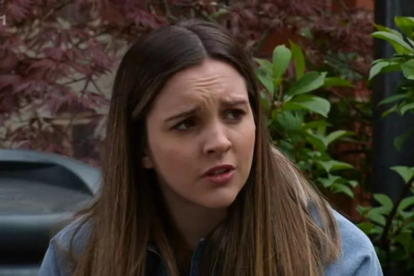 Elle as Amy in Coronation Street