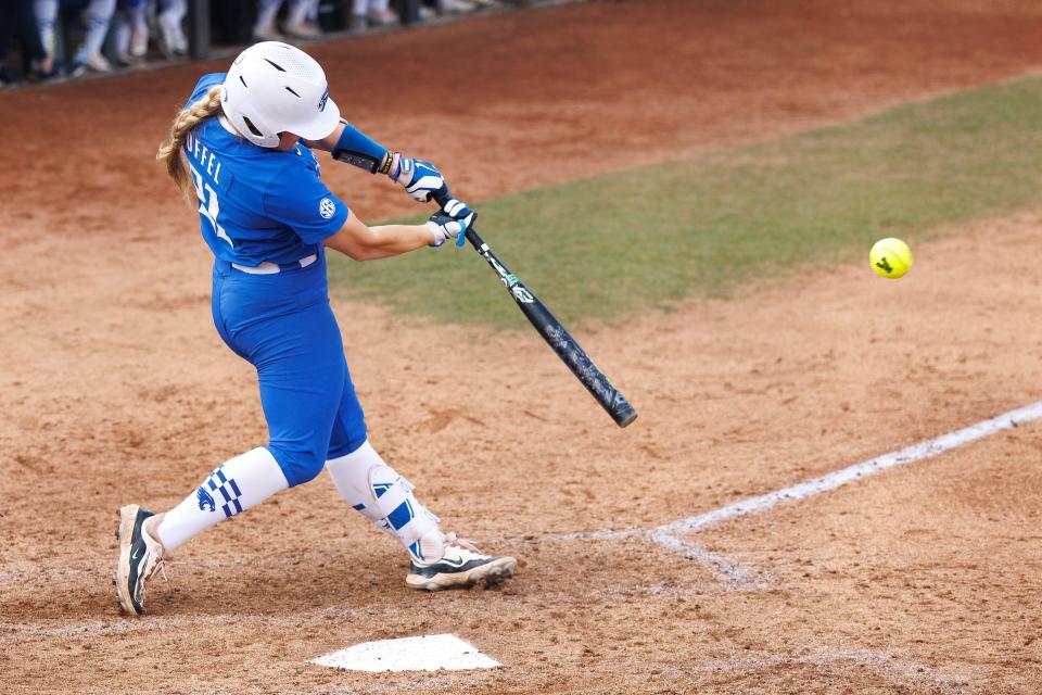 Kentucky's Erin Coffel is the team's most dangerous hitter as the Wildcats enter the NCAA Stillwater Regional as the No. 2 seed in the four-team bracket.