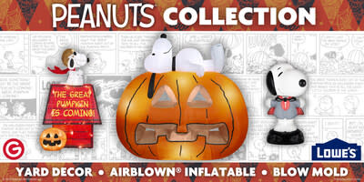 Make your fall festivities memorable and embrace the Halloween spirit with the Peanuts collection from Gemmy, sold exclusively at Lowe’s.