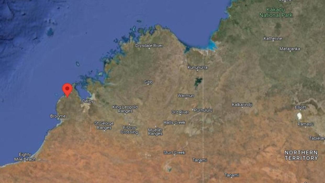 A human skull has been found near the remote community of Beagle Bay in WA’s northwest. Picture: Google Maps