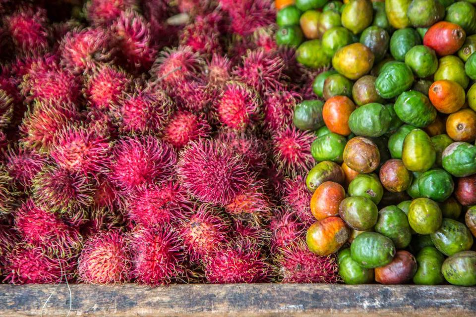 <p>Monica Gumm/laif/Redux</p> Rambutans and other tropical fruits at the Central Market.