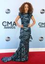 Chaley Rose poses on arrival at the 47th Country Music Association Awards in Nashville, Tennessee November 6, 2013. REUTERS/Eric Henderson (UNITED STATES - Tags: ENTERTAINMENT)