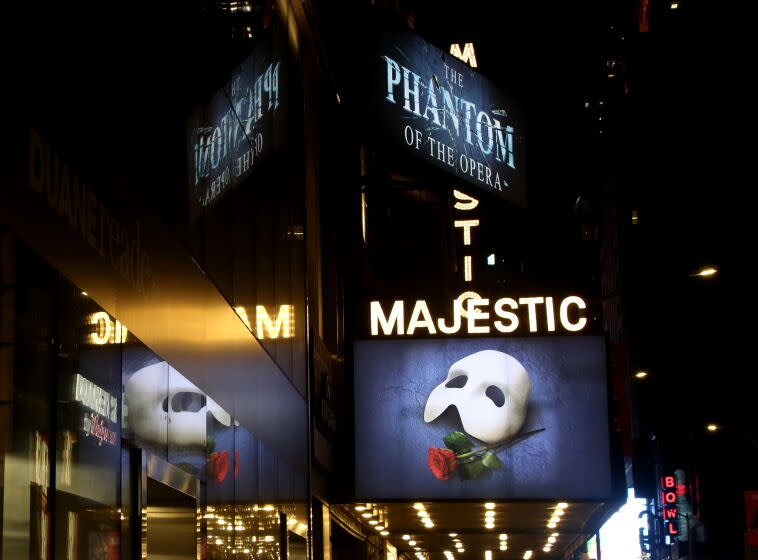 Signage at The 34th Anniversary Performance of Andrew Lloyd Webber's "Phantom of The Opera" on Broadway
