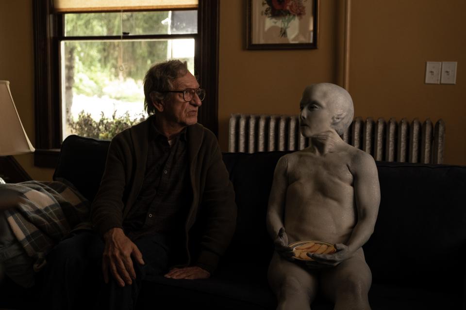 Ben Kingsley plays an aging man who makes friends with the alien (Jade Quon) who lands in his back yard in the sci-fi comedy "Jules."