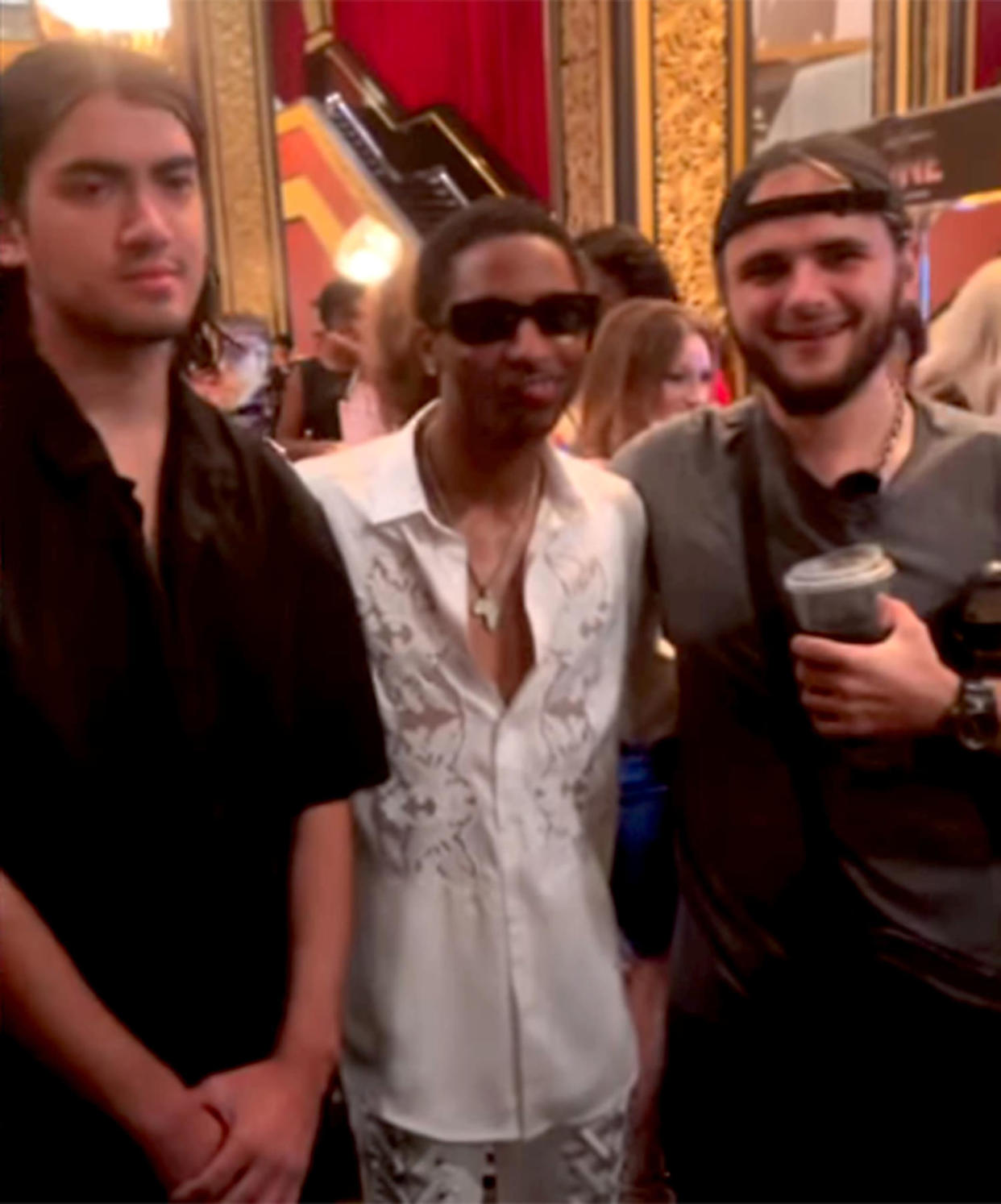 Bigi Jackson, Myles Frost and Prince Jackson take a photo together in Las Vegas. (@mjonelv via Instagram)