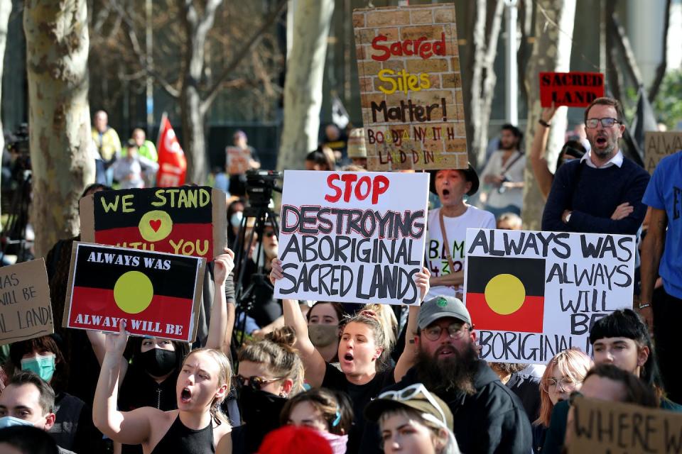 The Juukan Gorge destruction was a tragedy for traditional owners, all Australians and humanity. Richard Wainwright/AAP