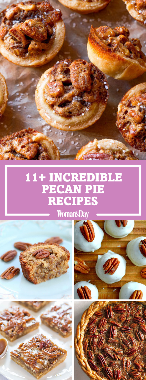 <p>Save these incredible pecan pie recipes for later! Don't forget to <a rel="nofollow noopener" href="https://www.pinterest.com/womansday/" target="_blank" data-ylk="slk:follow Woman's Day on Pinterest;elm:context_link;itc:0;sec:content-canvas" class="link ">follow <em>Woman's Day</em> on Pinterest</a> for more great recipes. </p>