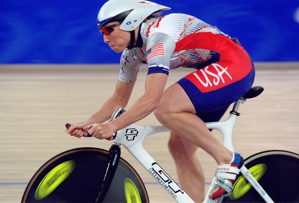 <p>Witty also represented the U.S. at the 2000 Games, competing in track cycling. (Getty) </p>