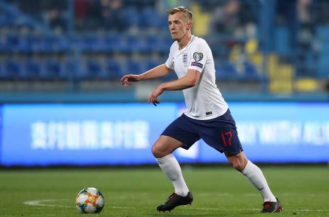 James Ward-Prowse played for England against Montenegro in March