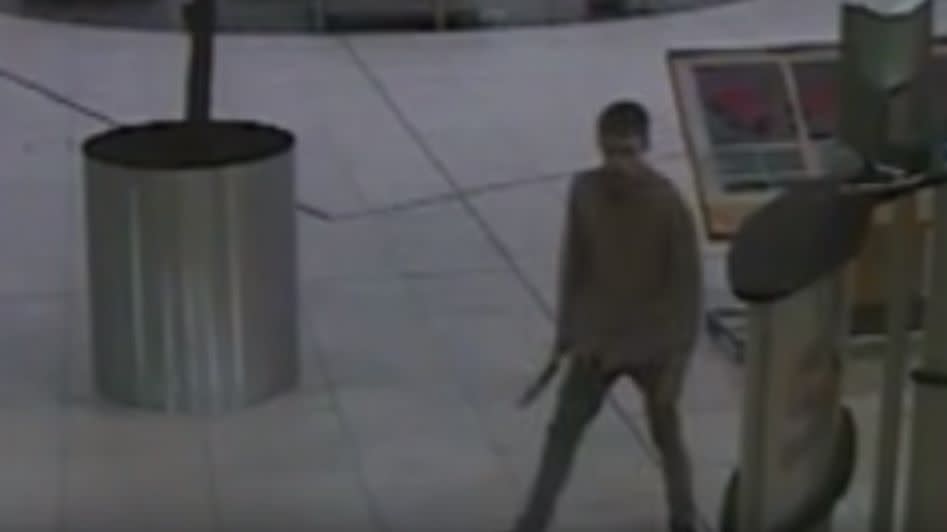 CCTV footage captured the young man roaming the emptied shopping centre. Photo: Met Police