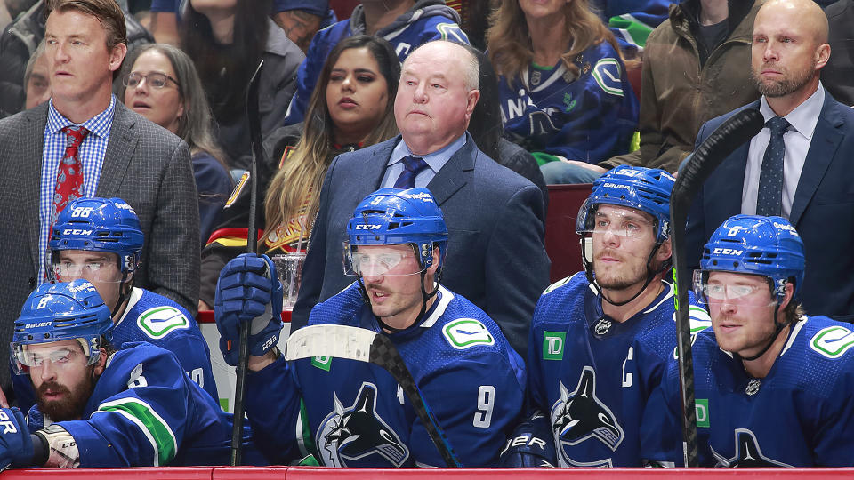 Canucks coach Bruce Boudreau is already at the height of his popularity.  (Photo by Jeff Winnick/NHLI via Getty Images)