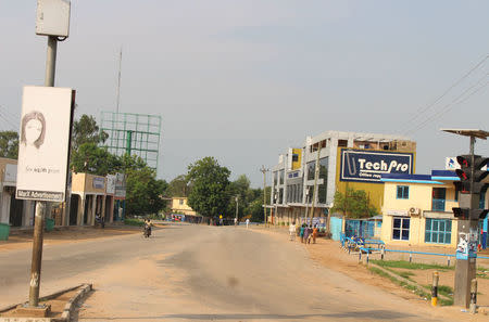 A general view shows a deserted street following recent fighting in Juba, South Sudan, July 12, 2016. REUTERS/Stringer