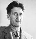 FILE - In this undated file photo, writer George Orwell poses at an unknown location. A George Orwell exhibit in New Mexico is tackling the themes of the novelist’s work from “1984” to “Animal Farm.” “George Orwell: His Enduring Legacy,” which runs to April at the University of New Mexico, features posters and material related to work challenging totalitarianism. (AP Photo/File)