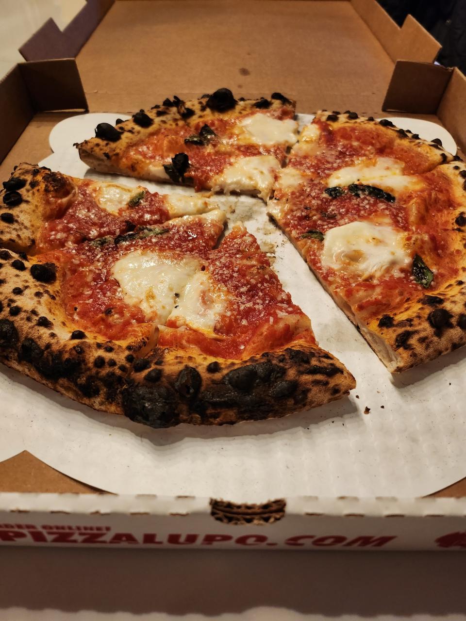 Takeout from Pizza Lupo in Louisville, Kentucky.