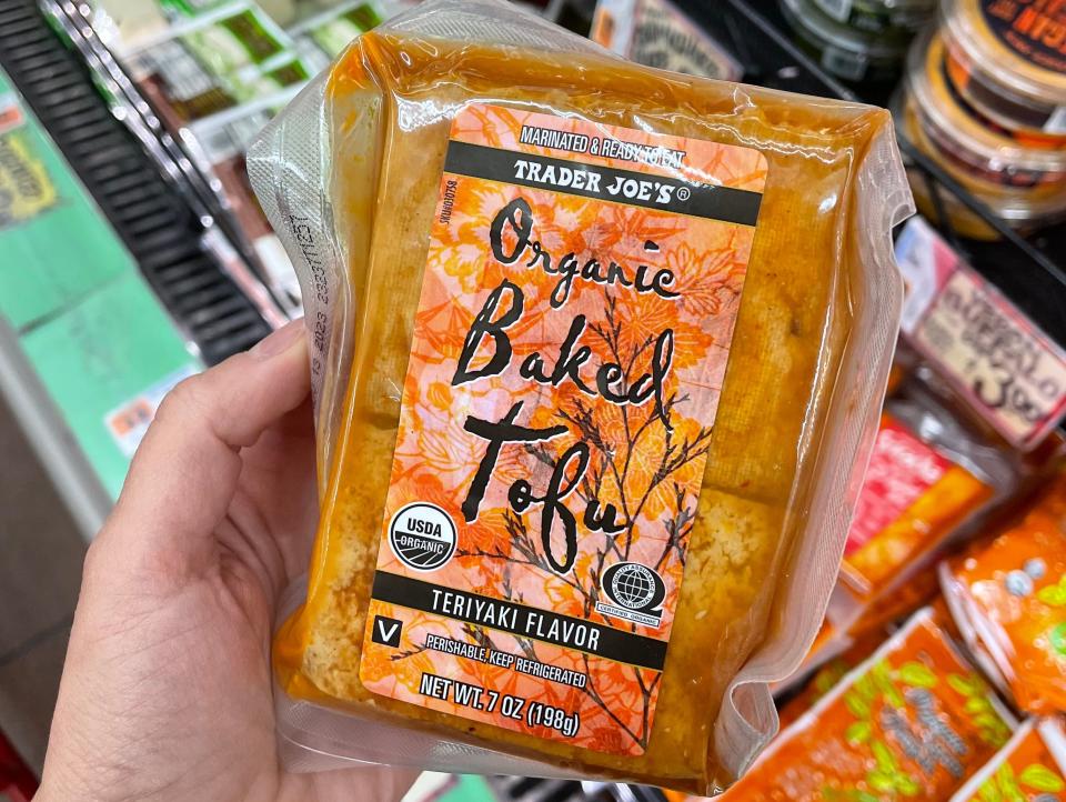 Baked tofu at Trader Joe's.