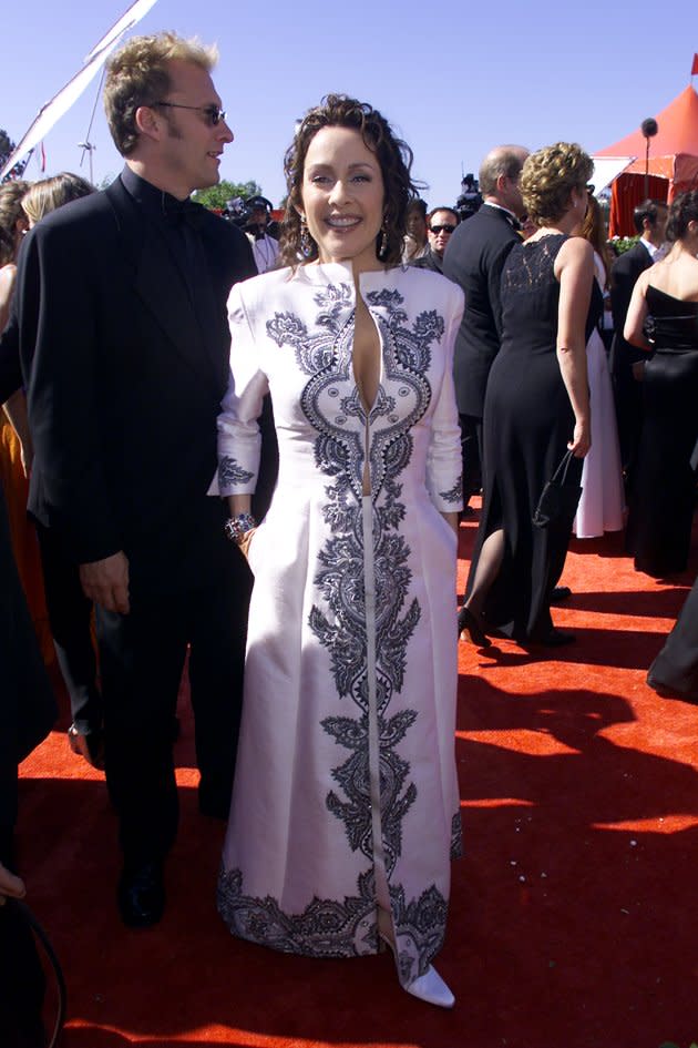 WORST: Everybody may have loved Raymond, but they probably hated Patricia Heaton's dress at the 1999 Emmy Awards. It looked more like an ornate mat than a dress. (Photo by Frank Micelotta/Getty Images)