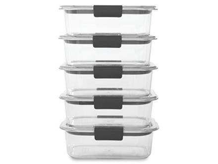 Rubbermaid Brilliance Meal Prep Containers 5-pack $21