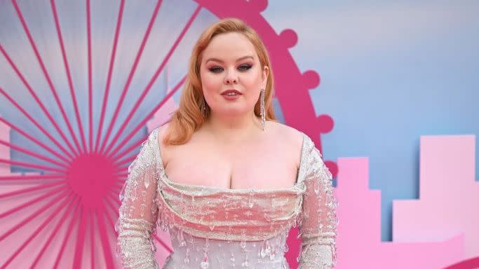 london, england july 12 nicola coughlan attends the barbie european premiere at cineworld leicester square on july 12, 2023 in london, england photo by samir husseinwireimage