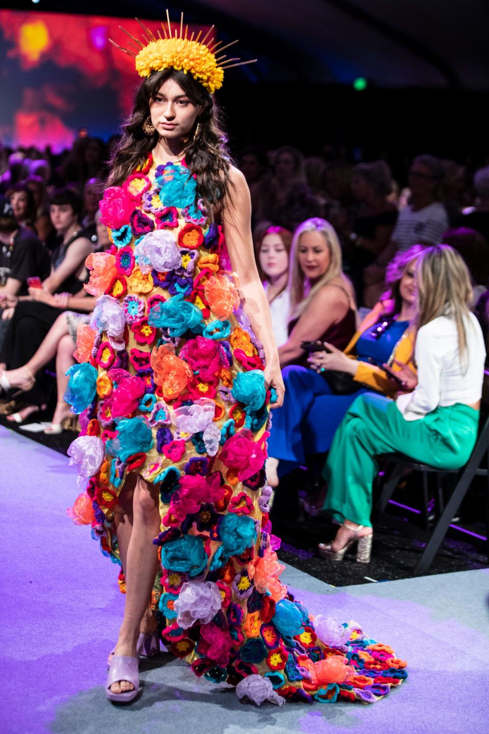 Models debut a fashion collection from Sofia Masuda, a recent graduate of the Fashion Institute of Design and Merchandising, during Fashion Week El Paseo on Thursday, March 24, 2022. The event returns March 15-21, 2024.