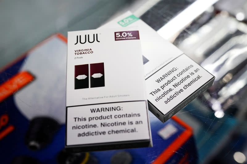 FILE PHOTO: Juul vape cartridges are pictured for sale at a shop in Atlanta